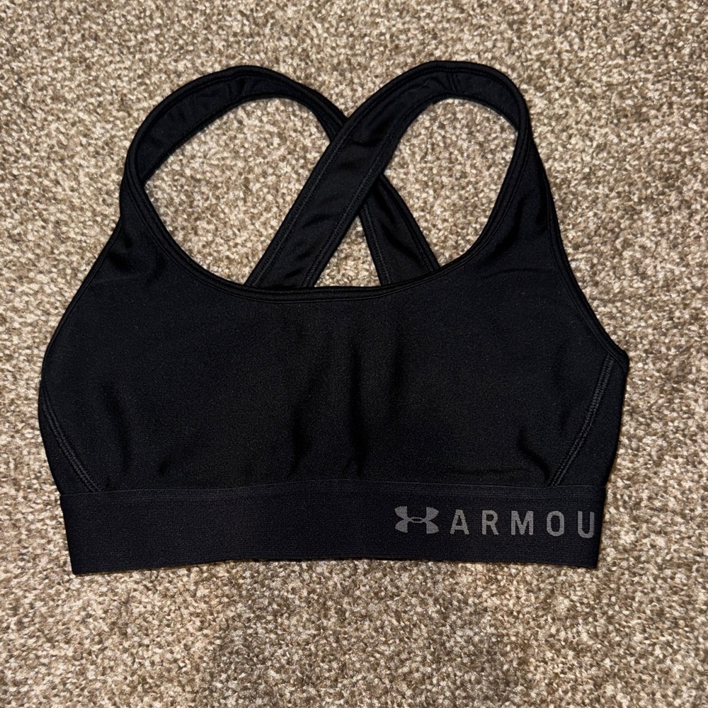 Under Armour Women's Black Crossback Sports Bra